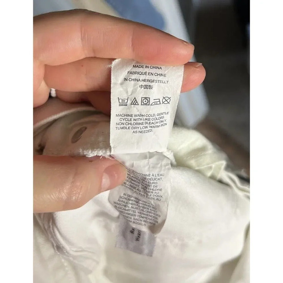 J. Crew Trademark White Denim Skirt Size 31 Frayed Hem Style #C3299 Women’s - Picture 6 of 8